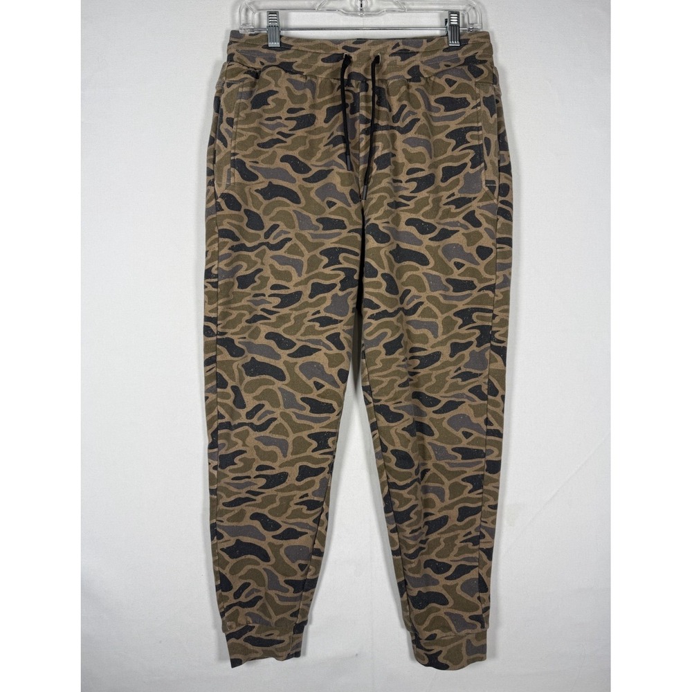 Burlebo Sweatpants Mens Medium Fleece Joggers Classic Deer Camo Casual Lounge